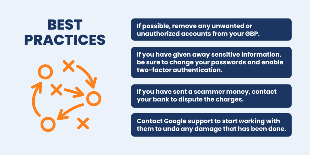 Best practices to recover a hacked Google Business Profile from GBP scams