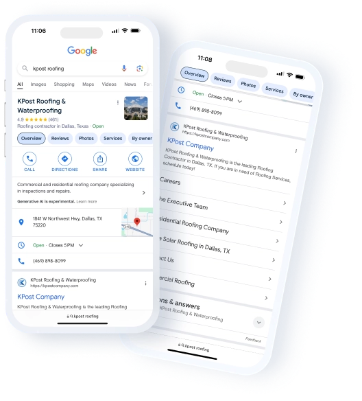 Google profile on mobile device