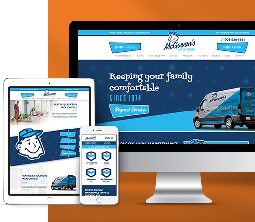 RYNO Strategic Solutions Website Design - McGowan's Heating and Air Conditioning